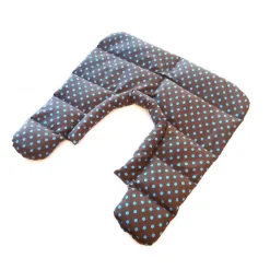 Sale Afrosteff Nacken- und Schulterwärmekissen mit Dinkelfüllung braun Polka Dots