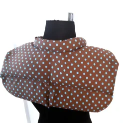 Sale Afrosteff Nacken- und Schulterwärmekissen mit Dinkelfüllung braun Polka Dots