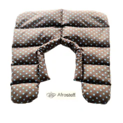 Sale Afrosteff Nacken- und Schulterwärmekissen mit Dinkelfüllung braun Polka Dots