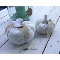 Deko-Obst^Malwine Skandihus Natur Kürbisse aus Baumwollstoff – Hygge Herbstdeko im skandinavischen Landhausstil