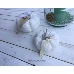 Deko-Obst^Malwine Skandihus Natur Kürbisse aus Baumwollstoff – Hygge Herbstdeko im skandinavischen Landhausstil