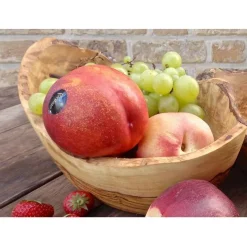 Discount Olivenholz erleben Obstschale oval aus Olivenholz, 34-36 cm