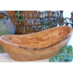 Clearance Olivenholz erleben Obstschale oval ca. 27 - 30 cm aus Olivenholz