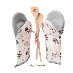 Sale Afrosteff Ofenhandschuhe 2-er Set "Hühner"