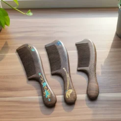 Clearance ArtisanGifts Personalisierbarer Holzkamm Natur Feingezahnt Haarpflege Geschenk (3 Varianten)