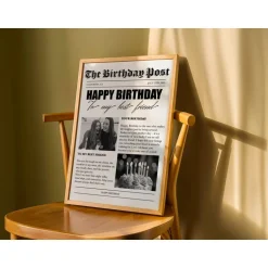 Alleliebe Personalisierte Geburtstagszeitung für die beste Freundin – Einzigartiges Geschenk