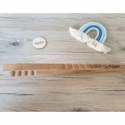 Besteck^AlexandrasKreativwerkstatt personalisierte Grillzange / Würstchenzange / 39cm / Eiche geölt