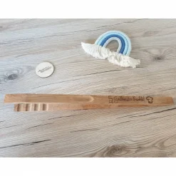 Besteck^AlexandrasKreativwerkstatt personalisierte Grillzange / Würstchenzange / 39cm / Eiche geölt