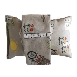 Clearance Handmade-in-Franken Portkissen für Autogurt – Gurtkissen zur Druckminderung für onkologische Patienten, grau mit Tierprint