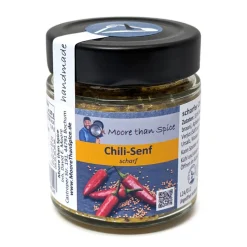 Hot Moore than Spice scharfer Chili-Senf 154 ml, grobkörnig, mit Verjus und Sauerkrautsaft