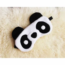 DieSchnukkis Schlafmaske, Schlafbrille Panda aus Fleece antipilling Augenbinde Reisemaske Augenmaske Kinder Frauen Männer tierisch lu