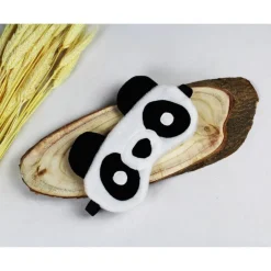 DieSchnukkis Schlafmaske, Schlafbrille Panda aus Fleece antipilling Augenbinde Reisemaske Augenmaske Kinder Frauen Männer tierisch lu