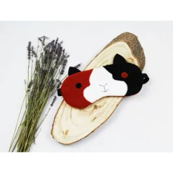 Best DieSchnukkis Schlafmaske, Schlafbrille Meerschweinchen aus Fleece Augenbinde Frauen Kinder Augenmaske Reisemaske Männer