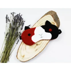 Best DieSchnukkis Schlafmaske, Schlafbrille Meerschweinchen aus Fleece Augenbinde Frauen Kinder Augenmaske Reisemaske Männer