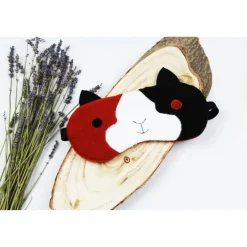 Best DieSchnukkis Schlafmaske, Schlafbrille Meerschweinchen aus Fleece Augenbinde Frauen Kinder Augenmaske Reisemaske Männer