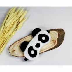 DieSchnukkis Schlafmaske, Schlafbrille Panda aus Fleece antipilling Augenbinde Reisemaske Augenmaske Kinder Frauen Männer tierisch lu