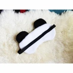 DieSchnukkis Schlafmaske, Schlafbrille Panda aus Fleece antipilling Augenbinde Reisemaske Augenmaske Kinder Frauen Männer tierisch lu
