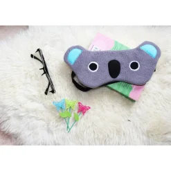 DieSchnukkis Schlafmaske, Schlafbrille Koala aus Fleece Junge Frauen Männer Mädchen Reisemaske Augenmaske Augenbinde