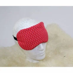 DieSchnukkis Schlafmaske, Schlafbrille rote Blümchen Reise-Zubehör Reise-Accessoire Spa-maske Augenbinde