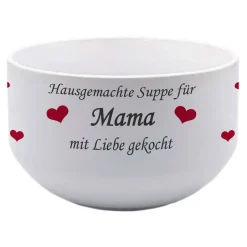 geschenke364 Schüssel mit Name  | Hausgemachte Suppe für | Müslischale Suppenschüssel