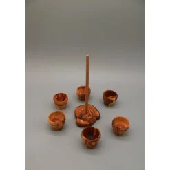 Eierbecher^FARFECH Set ( 6 x Eierbecher+ Halterung) | aus Olivenholz | Handmade