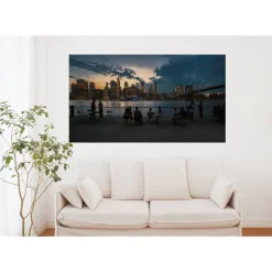 AlsterJuwel Sonnenuntergang Skyline, New York, Foto Datei, Abmessung nach Wunsch, max. Höhe 106,79 cm x Breite 189,79 cm