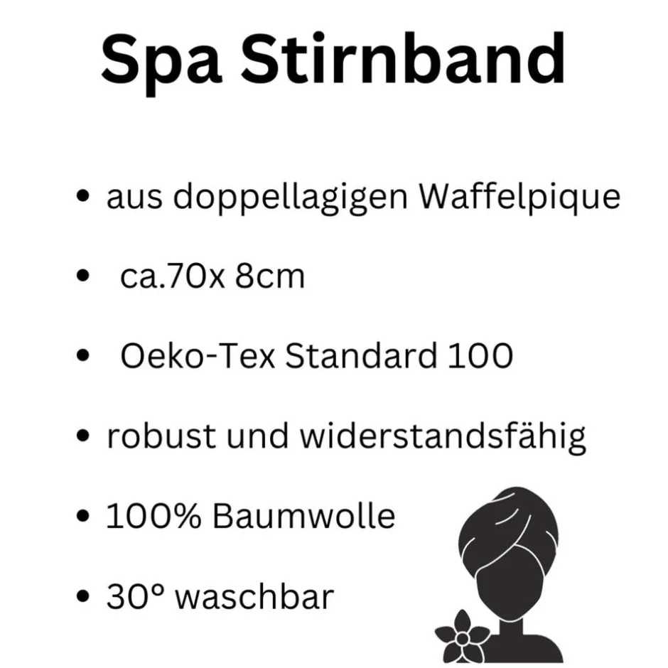 Badutensilos^DieSchnukkis Spa-Stirnband Kosmetikstirnband Beauty-Stirnband Make-up-Stirnband Hautpflege-Stirnband Gesichtswasch-Stirnband