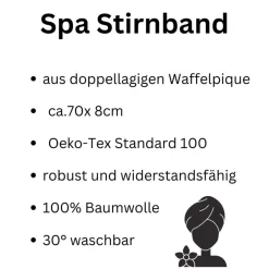 Badutensilos^DieSchnukkis Spa-Stirnband Kosmetikstirnband Beauty-Stirnband Make-up-Stirnband Hautpflege-Stirnband Gesichtswasch-Stirnband