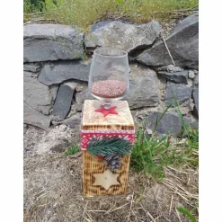 Gartenkugeln & -Stelen^Dragonpanda kreativ Stele mit Glas für Kerze