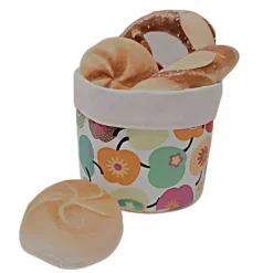 Utensilos & Körbchen^Afrosteff Stoffkorb, Brotkorb mit Apfel Muster