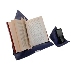Tablet-Zubehör^Afrosteff Tabletkissen, Handysitzsack, Kissen für E-Books Reader, Buchkissen blau