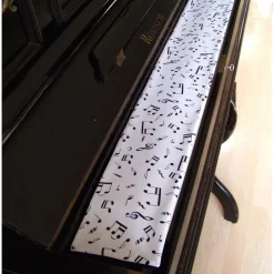 artistalista Tastenläufer für Klavier Keyboard Piano Musik weiß schwarz Längenwahl x Breite 15,5 cm Tastaturabdeckung Klavierabdeckung Tastatur Klaviatur