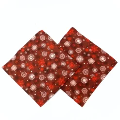 Topflappen^Afrosteff Topflappen 2er Set, rot mit Schneeflocken