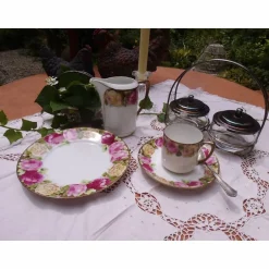 Deko-Objekte^CottageFurnitures Versilberte Menage für Marmelade etc. Brocante Frühstück shabby