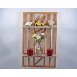 Wandregale^Schlüter Home Design Wandregal aus Paletten- und Bauhölzern, Palettenholz, Regal für Vasen, Möbel, einzigartig, Holz, Wohndeko, deko