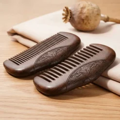 ArtisanGifts Wikinger Holzkamm mit Gravur – Mittelalter Bartkamm oder kleiner Taschenkamm, auch als Geburtskamm oder Wehenkamm